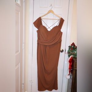 City Chic size 18 toffee dress *Never Worn*